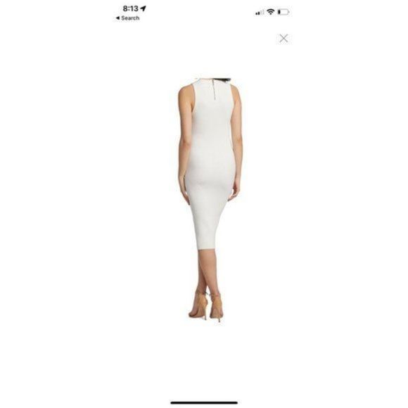 Alice + Olivia Brooklynne Ribbed midi dress size large NWT - Picture 8 of 9